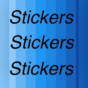 Blue Stickers Set